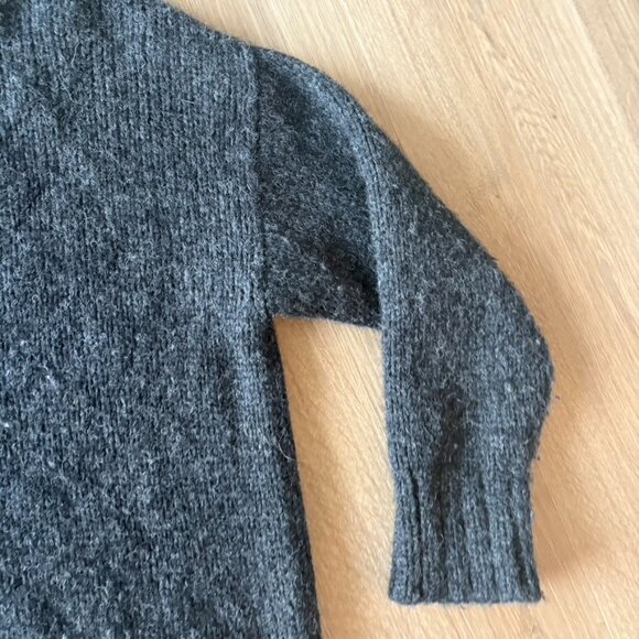** Jenni Kayne Women's Oversized Crewneck Alpaca Wool Sweater Size XS Gray - Picture 3 of 10